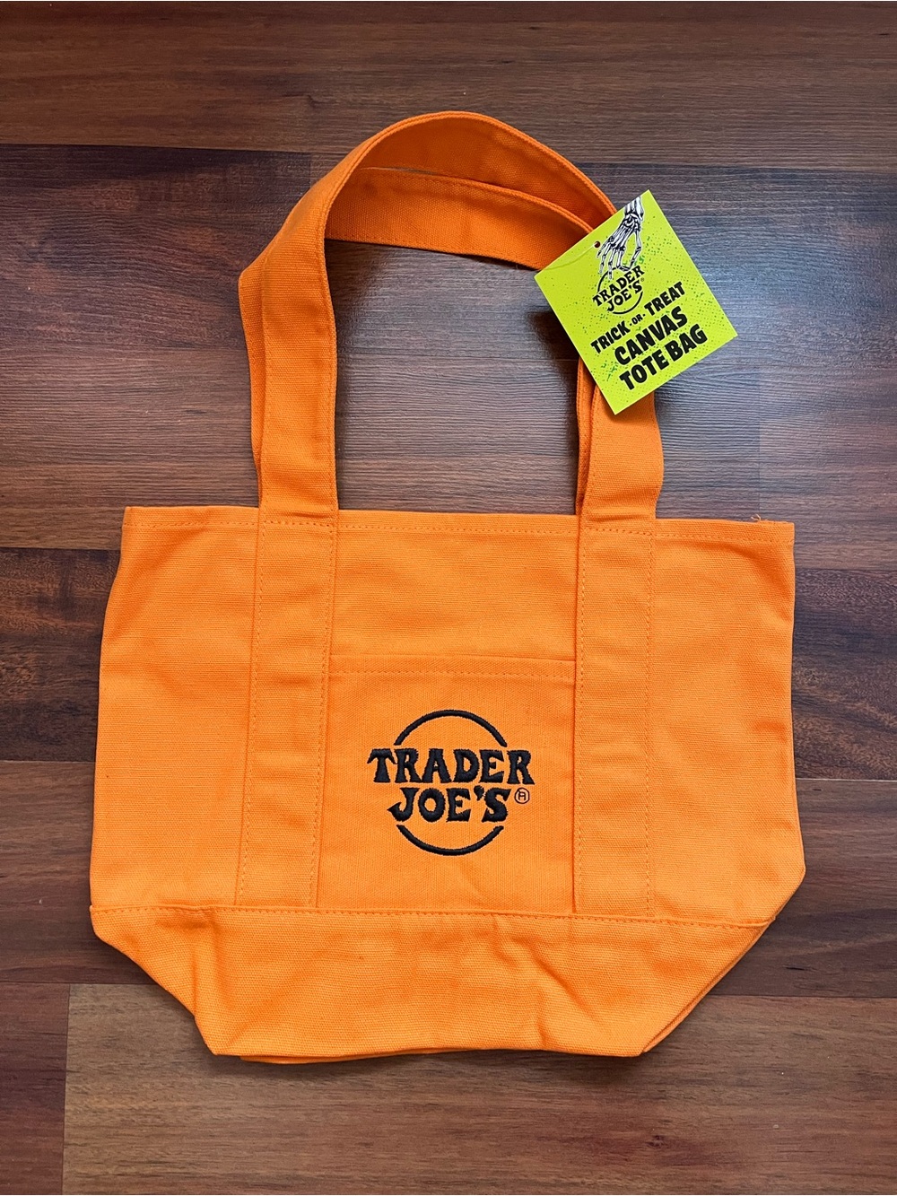 NWT Trader Joe’s Halloween Mini Tote Bag (Orange & Black)